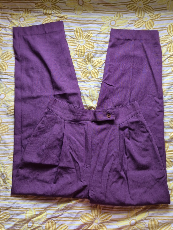 Braemar Pants - Classic High-Waist Purple Women's Trousers